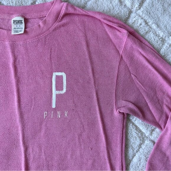 Victoria's Secret PINK | Coral Oversized Crewneck Sweater | Size Medium - Picture 3 of 8